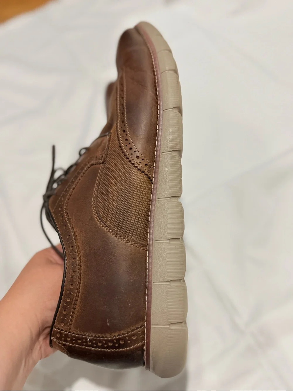 Johnston & Murphy Men's Brown Wingtip Lace-Up Dress Shoes Size 13